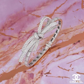Chanel White Gold Diamond Ruban Bracelet J3882